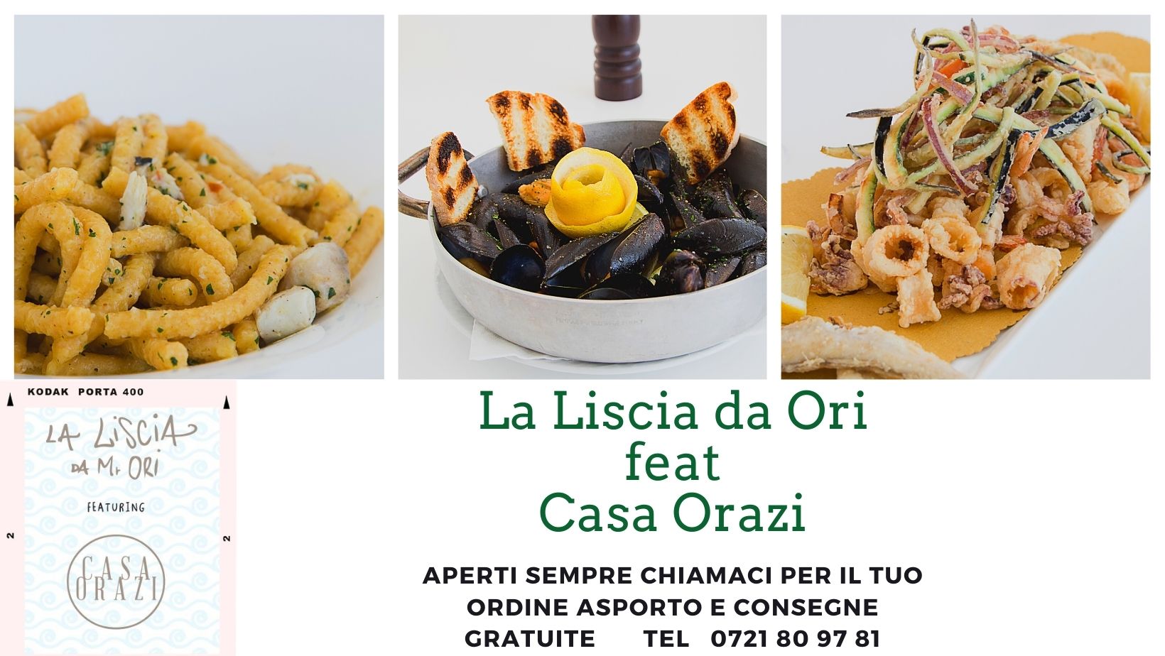 Asporto e Consegna gratuita